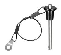 TA-VIGOR Ball Locking Pins, 6mm Dia 35mm Length 304 Stainless Steel Push-Button Quick Release Pin with Lanyard Cable