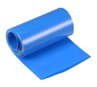TA-VIGOR Battery Wrap PVC Heat Shrink Tubing, 100mm Width Flat Battery Sleeves, 2M Long Good Insulation Heat Shrink Tubing for 18650 21700 AA AAA Battery protection, Blue