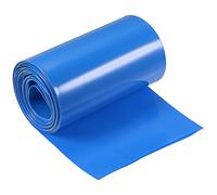TA-VIGOR Battery Wrap PVC Heat Shrink Tubing, 100mm Width Flat Battery Sleeves, 4M Long Good Insulation Heat Shrink Tubing for 18650 21700 AA AAA Battery protection, Blue