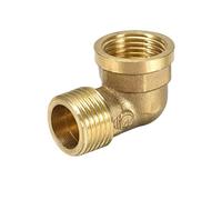 TA-VIGOR Brass Elbow Pipe Fitting Adapter 90 Degree 1/2 BSP Male X 1/2 PT Female Coupler, Threaded Elbow BSP Connector for Garden Hose