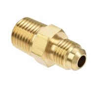 TA-VIGOR Brass Pipe Fitting, 1/4 SAE Flare to 1/4NPT Male Thread Tube Fitting, Tubing Adapter Hose Connector for Air Conditioner Refrigeration - 1PCS