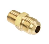 TA-VIGOR Brass Pipe Fitting, 3/8 SAE Flare to 1/4 NPT Male Thread Tube Fitting, Tubing Adapter Hose Connector for Air Conditioner Refrigeration