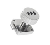 TA-VIGOR C138 Turn Door Knob Mechanical Combination Lock, 3 Digit Password Twist Knob Keyless Cabinet Lock, Anti-Theft Furniture Cabinet Drawer Lock for Cupboard Door Round Face, Grey