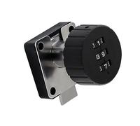 TA-VIGOR C138 Turn Door Knob Mechanical Combination Lock, 3 Digit Password Twist Knob Keyless Cabinet Lock, Anti-Theft Furniture Cabinet Drawer Lock for Cupboard Door Round Face, Black