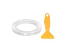 TA-VIGOR Clear Caulk Strip Tape, 0.4" x 33Ft Waterproof Self Adhesive PVC Sealing Tape Bathroom Sealant Strip Transparent Edge Caulk for Kitchen Sink Bathtub Shower Toilet with Sealing Tool