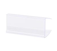 TA-VIGOR Clear Plastic Shelf Label Holder Clip 60x27mm for Wire Shelving, Clip On Shelf Edge Label Holder Price Tag Display, Reusable Retail Shelf Labels, 50 Pack