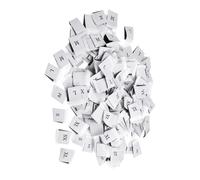TA-VIGOR Clothing Sewing Size Label, XS/S/M/L/XL Sizes Woven Letter Size Markers for T Shirts Pants Hats Garment Sewing, White Pack of 250
