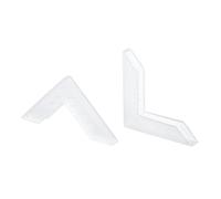 TA-VIGOR Corner Protector L Shaped, 33x4mm Plastic Edge Guards for Glass, Mirror, Ceramic Sheet Protection, White 36PCS