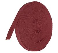 TA-VIGOR Cotton Twill Tape Ribbon 10mm, 10 Yards Bias Binding Tape Bunting Tape Soft Natural Herringbone Webbing Tape Roll for Sewing Dressmaking Gift Wrapping DIY Craft, Dark Red