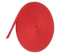 TA-VIGOR Cotton Twill Tape Ribbon 10mm, 50 Yards Bias Binding Tape Bunting Tape Soft Natural Herringbone Webbing Tape Roll for Sewing Dressmaking Gift Wrapping DIY Craft, Bright Red