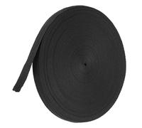 TA-VIGOR Cotton Twill Tape Ribbon 15mm, 50 Yards Bias Binding Tape Bunting Tape Soft Natural Herringbone Webbing Tape Roll for Sewing Dressmaking Gift Wrapping DIY Craft, Black