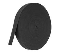 TA-VIGOR Cotton Twill Tape Ribbon 25mm, 50 Yards Bias Binding Tape Bunting Tape Soft Natural Herringbone Webbing Tape Roll for Sewing Dressmaking Gift Wrapping DIY Craft, Black