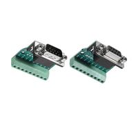 TA-VIGOR DB9 D-Sub Female Connector Breakout Board 9 Pin 2 Row Solderless Terminal Block Adapter for CNC Machine Computer Serial Port RS232 RS485