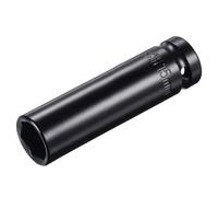 TA-VIGOR Deep Impact Socket, 1/2 Inch Drive by 15mm Deep Impact Socket, Heat-Treated CR-V Steel 15mm Socket, 1/2 Drive with 80mm Length 6-Point Socket for Home Car Repair