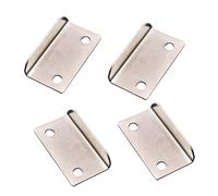 TA-VIGOR Drawer Lock Strike Plate 3.9cmx2.1cmx0.9cm, 4Pcs Metal Angled Cabinet Cupboard L Shaped Lock Strike Plate Replacements for Home and Office