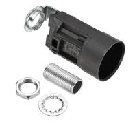 TA-VIGOR E14 Bulb Socket, Plastic Lamp Holder White 23x55mm, M10 Threaded Base for E14 Candelabra Bulbs for Chandelier, Candle Lamp, Wall Sconce Replacement, Pack of 3