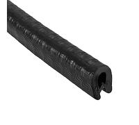 TA-VIGOR Edge Trim U Seal, Black PVC U-Seal Channel Edge Protector Sheet Fits 0.3-1.5mm Edge 3Meter/9.84Ft Length