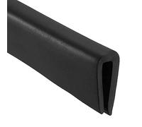 TA-VIGOR Edge Trim U Seal, Black PVC U-Seal Channel Edge Protector Sheet Fits 1-2mm Edge 6Meter / 20Ft Length