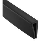 TA-VIGOR Edge Trim U Seal Black Rubber U Channel Edge Trim Rubber Seal, U Shape Weather Stripping for Edge Protector Fits 3/32'' - 9/64'' Edge 20Ft Length