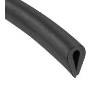 TA-VIGOR Edge Trim U Seal Black Rubber U Channel Edge Trim Rubber Seal, U Shape Weather Stripping for Edge Protector Fits 3/64'' - 5/64'' Edge 20Ft Length