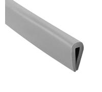 TA-VIGOR Edge Trim U Seal Grey Rubber U Channel Edge Trim Rubber Seal, U Shape Weather Stripping for Edge Protector Fits 3/64'' - 5/64'' Edge 30Ft Length