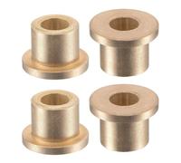 TA-VIGOR Flange Sleeve Bearings 6mm Bore 10mm OD 10mm Length 14mm Flange Dia 2mm Flange Thickness, Bronze Sleeve Bearing Bush, Self Lubricating Bearing Sleeve Bushings, 4 Pack