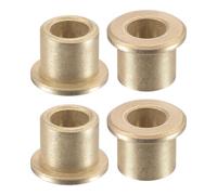 TA-VIGOR Flange Sleeve Bearings 8mm Bore 12mm OD 12mm Length 16mm Flange Dia 2mm Flange Thickness, Bronze Sleeve Bearing Bush, Self Lubricating Bearing Sleeve Bushings, 4 Pack