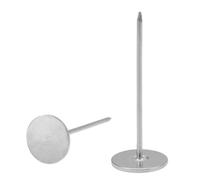TA-VIGOR Flat Head Upholstery Tacks Silver 18 x 50mm Push Pins 30Pcs