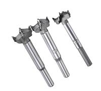 TA-VIGOR Forstner Wood Boring Drill Bits 20mm 21mm 22mm Dia, Hole Saw Carbide Alloy Steel Tip Round Shank Cutting for Hinge Plywood Wood Tool 3in1 Set