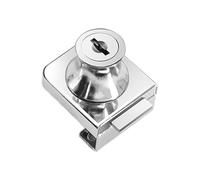 TA-VIGOR Glass Cabinet Lock, Single Open Showcase Door Lock No Drilling Display Cam Security Lock for Door Cabinet Mailbox Drawer Cupboard Furniture, Key Different