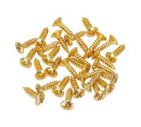 TA-VIGOR Guitar Bass Pickguard Screws, 3MM Electric Guitar Scratch Plate Mounting Screw, 30Pcs Gold