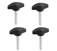 TA-VIGOR Handle Knobs Clamping T-Shape, M6 x 35mm Handle Gripandles Screw Knob for Machine Tools 4Pcs