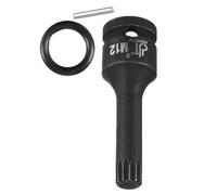 TA-VIGOR Impact Triple Square Spline Bit Socket, 1/2" Drive x M12 (12mm) Key Socket, Premium Cr-Mo Steel Bits, 3" Length Bit with O-Ring and Dowel Pin for Impact Power Drills, Ratchet Wrench