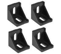 TA-VIGOR Inside Corner Bracket Gusset 40x40mm L Brackets Angle Support for 4040 Series Aluminum Extrusion T-Slot Frame, 4Pcs (Black)