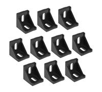 TA-VIGOR Inside Corner Bracket Gusset 40x40mm L Brackets Angle Support for 4040 Series Aluminum Extrusion T-Slot Frame, 10Pcs (Black)