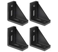 TA-VIGOR Inside Corner Bracket Gusset 80x80mm L Brackets Angle Support for 4040 Series Aluminum Extrusion T-Slot Frame, 4Pcs (Black)