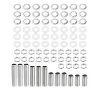 TA-VIGOR Lamp Pipes with Lock Nuts Washers 4 Size Rod 1/8IP Thread Fasteners Assortment for Chandelier Ceiling Light Repair Assembly DIY Hardware, Pack of 84