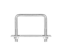 TA-VIGOR M10 Square U-Bolts, 90mm Inner Width 70mm Length 304 Stainless Steel U-Bolts with Nut, Plate for Attaching Piping Conduit Cable Tube Brackets Boat Trailer