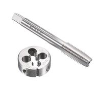 TA-VIGOR M10 x 1.5mm Metric Left Hand Tap and Die Set, Machine Thread Screw Tap with Round Threading Die, Heavy Duty Tap & Die Kit for DIY, Repair, Cutting External and Internal Thread