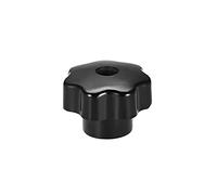 TA-VIGOR M10 x 40mm Female Thread Star Knob, Star Knob Grip Handle Bakelite Clamping Knob with Brass Insert for Machinery Latche(Black)