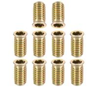 TA-VIGOR M10x30mm Threaded Insert Nuts for Wood - Hex Socket Drive Furniture Inserts for Cabinet, Chair & DIY Repair Kits 40Pcs