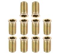 TA-VIGOR M10x30mm Threaded Insert Nuts for Wood - Hex Socket Drive Furniture Inserts for Cabinet, Chair & DIY Repair Kits 25Pcs