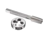 TA-VIGOR M11 x 1mm Metric Tap and Die Set, Machine Thread Screw Tap with Round Threading Die, Heavy Duty Tap & Die Kit for DIY, Repair, Cutting External and Internal Thread