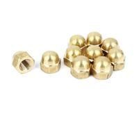 TA-VIGOR M12 Acorn Hex Cap Nuts, M12 Dome Nuts, Brass Acorn Cap Nut for Screws Bolts, Brass Hexagon Nut 10Pcs