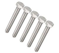 TA-VIGOR M12 x 100mm Hex Bolts 5 Pack, Heavy Duty M12 Bolts for Automotive Machinery Metalwork Construction