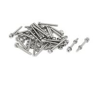 TA-VIGOR M2.5 x 25mm 304 Stainless Steel Screw Assortment Kit, 30PCS Phillips Pan Head Bolt Screw Nut Washer for Professionals, Amateurs, Landlords, Repairmen, Wood Furniture Appliances and DIY