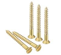 TA-VIGOR M2.5 x 25mm Brass Wood Screws, 50PCS Flat Head Self Tapping Screws
