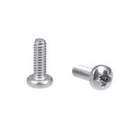 TA-VIGOR M2 x 6mm Phillips Pan Head Machine Screws, 100Pcs 304 Stainless Steel Fully Threaded Cross Head Fastener Bolts, Metric Machine Screws for Electronics, Machinery, Equipment, Repairs
