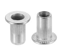 TA-VIGOR M3 Rivet Nuts 304 Stainless Steel Flat Head Knurled Rivnut 50pc