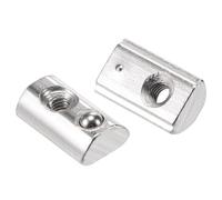 TA-VIGOR M3 T Slot Nuts Roll-in Spring T-Nuts, Carbon Steel Nickel Plated for 2020 Series Aluminium Extrusion Profile Rail 6mm Slot, 30Pcs